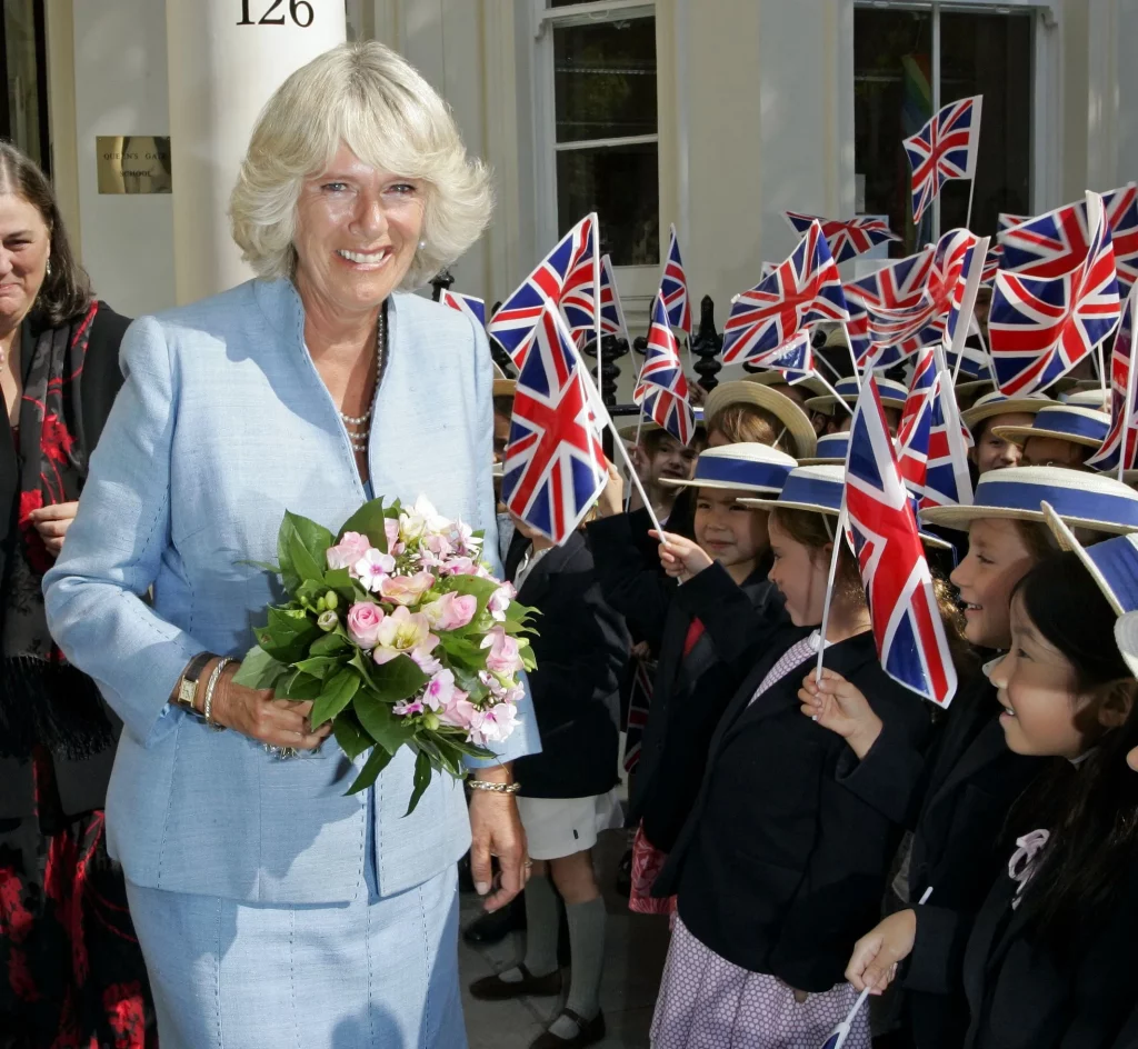 Queen Camilla at Queen's Gate School, Kensington